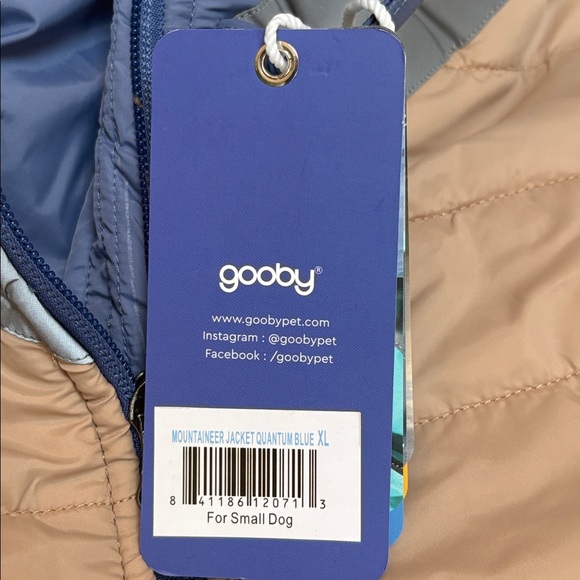 gooby Mountaineer Dog Jacket Blue, Tan, Gray NWT Size XL 100% Nylon - Picture 11 of 16